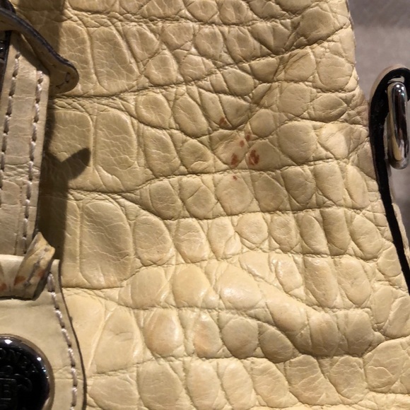 Dooney & Bourke yellow crocodile satchel handbag - Picture 7 of 7